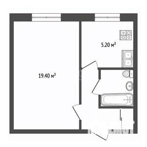 1-к квартира, вторичка, 30м2, 9/9 этаж