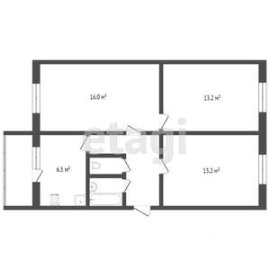 3-к квартира, вторичка, 51м2, 4/5 этаж