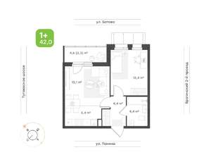 2-к квартира, вторичка, 42м2, 2/18 этаж