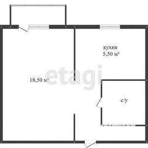 1-к квартира, вторичка, 30м2, 5/5 этаж