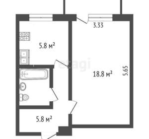 1-к квартира, вторичка, 34м2, 3/5 этаж