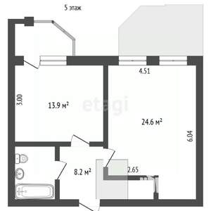 3-к квартира, вторичка, 97м2, 4/6 этаж