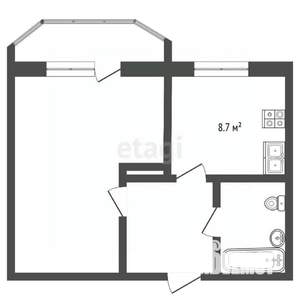 1-к квартира, вторичка, 35м2, 10/10 этаж