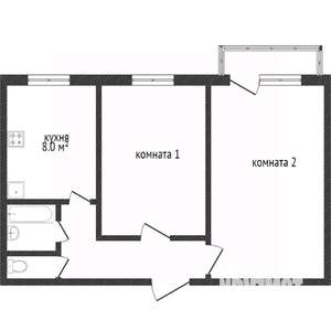 2-к квартира, вторичка, 53м2, 9/9 этаж