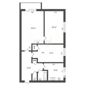 3-к квартира, вторичка, 51м2, 4/5 этаж