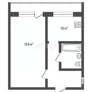 1-к квартира, вторичка, 33м2, 4/9 этаж