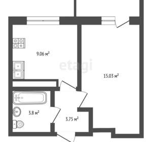 1-к квартира, вторичка, 33м2, 3/5 этаж
