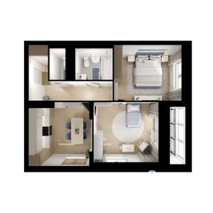 2-к квартира, вторичка, 51м2, 3/17 этаж