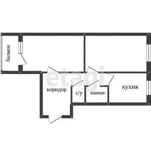 2-к квартира, вторичка, 60м2, 4/5 этаж