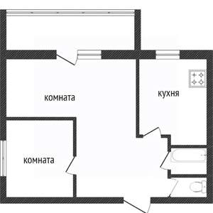 2-к квартира, вторичка, 53м2, 2/10 этаж