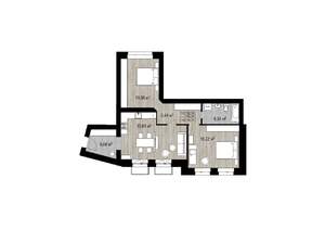 2-к квартира, строящийся дом, 76м2, 4/4 этаж