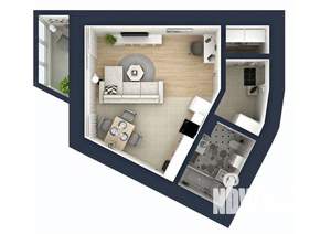 Студия квартира, сданный дом, 40м2, 14/18 этаж