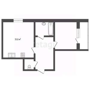 2-к квартира, вторичка, 58м2, 1/17 этаж