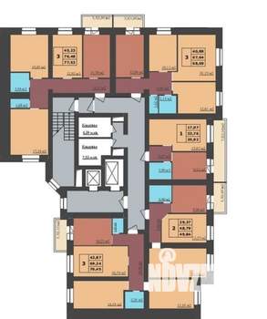3-к квартира, строящийся дом, 78м2, 13/16 этаж