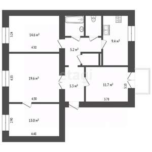 4-к квартира, вторичка, 86м2, 4/5 этаж