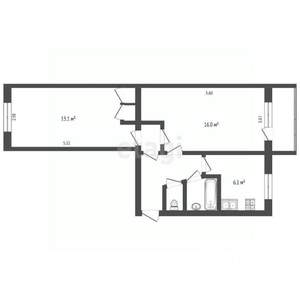 2-к квартира, вторичка, 45м2, 3/5 этаж