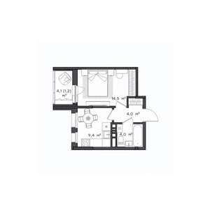 Студия квартира, вторичка, 33м2, 6/18 этаж