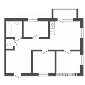 3-к квартира, вторичка, 71м2, 9/10 этаж