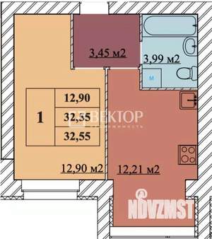 1-к квартира, вторичка, 32м2, 5/10 этаж