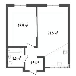 1-к квартира, вторичка, 40м2, 7/15 этаж