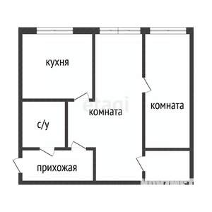 2-к квартира, вторичка, 42м2, 1/4 этаж