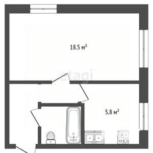 1-к квартира, вторичка, 30м2, 5/9 этаж