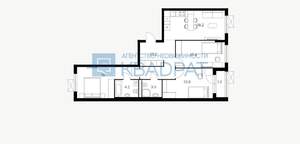 3-к квартира, строящийся дом, 83м2, 5/17 этаж