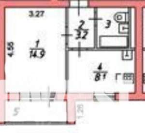 1-к квартира, вторичка, 30м2, 1/3 этаж