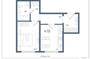 1-к квартира, сданный дом, 35м2, 4/8 этаж
