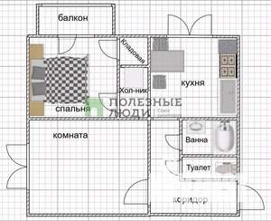 2-к квартира, вторичка, 41м2, 3/5 этаж