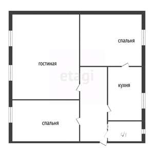 3-к квартира, вторичка, 44м2, 1/2 этаж