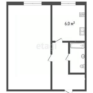 1-к квартира, вторичка, 30м2, 1/9 этаж