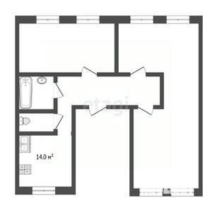 3-к квартира, вторичка, 88м2, 4/4 этаж