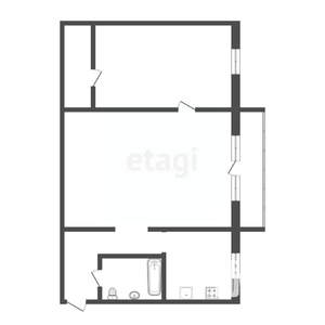 2-к квартира, вторичка, 45м2, 4/5 этаж