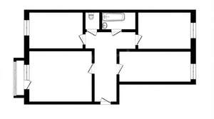 3-к квартира, вторичка, 63м2, 4/5 этаж