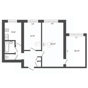 3-к квартира, вторичка, 57м2, 3/9 этаж