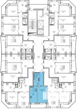 1-к квартира, строящийся дом, 43м2, 16/17 этаж