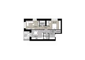 2-к квартира, вторичка, 67м2, 1/4 этаж