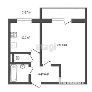 1-к квартира, вторичка, 31м2, 2/5 этаж