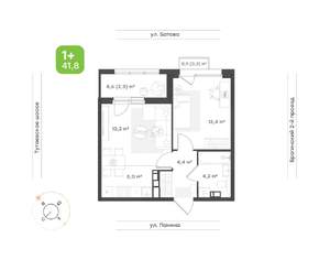 2-к квартира, вторичка, 42м2, 9/18 этаж