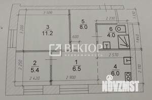 2-к квартира, вторичка, 44м2, 1/5 этаж