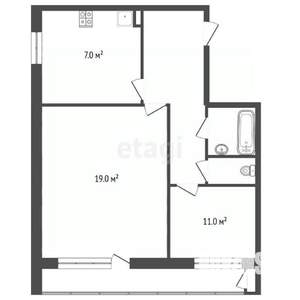 2-к квартира, вторичка, 48м2, 2/5 этаж