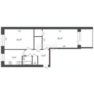 2-к квартира, вторичка, 52м2, 5/9 этаж