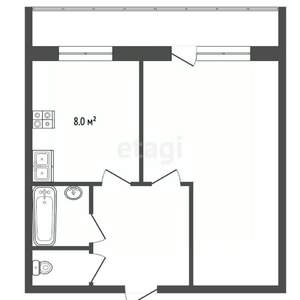 1-к квартира, вторичка, 34м2, 12/12 этаж