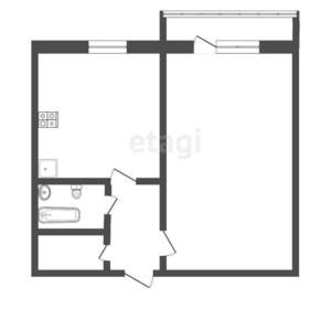 1-к квартира, вторичка, 44м2, 6/14 этаж