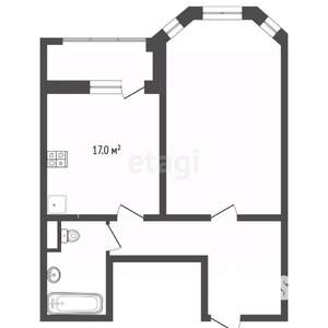 1-к квартира, вторичка, 47м2, 5/10 этаж