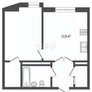 1-к квартира, вторичка, 55м2, 2/19 этаж