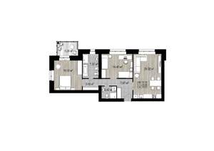2-к квартира, строящийся дом, 79м2, 3/4 этаж