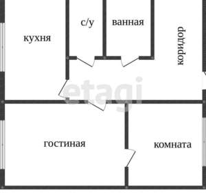 2-к квартира, вторичка, 43м2, 2/3 этаж