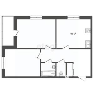 2-к квартира, вторичка, 45м2, 9/10 этаж